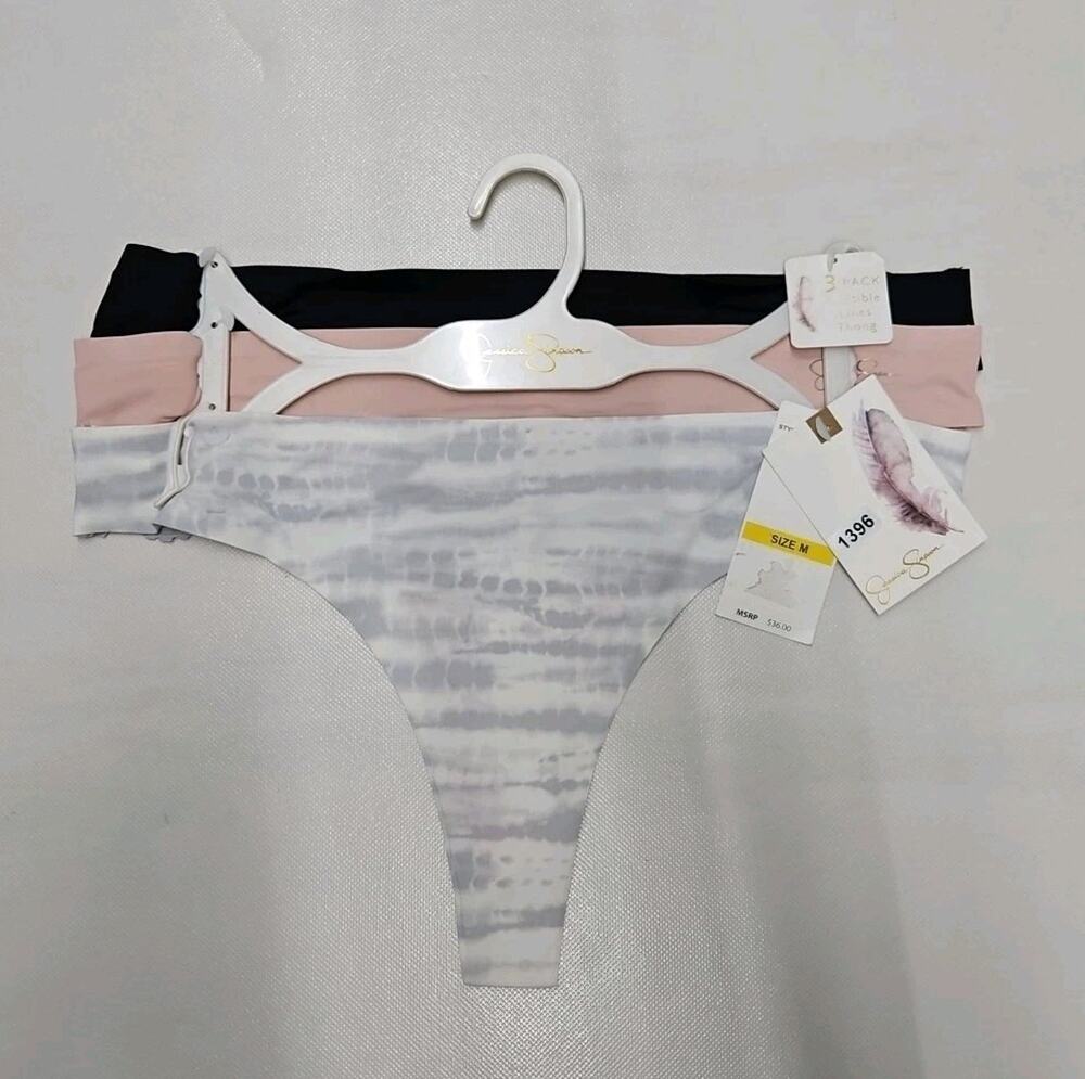 Jessica Simpson Invisible Lines Thong Size Medium Multicolor 3pk New